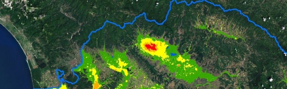 Arno River Basin Authority: monitoring of hydro-geological phenomena using satellite imagery